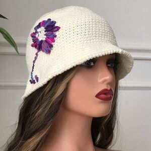 Crochet bucket hat . Crochet bucket hat women . crochet bucket hat flower .
